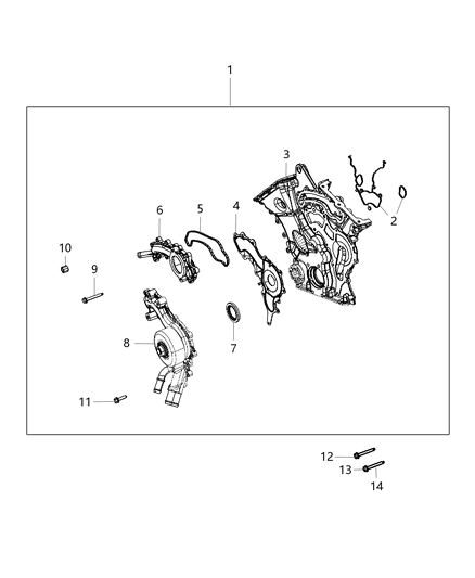 2021 Ram ProMaster 2500 Timing Case Cover Diagram 2