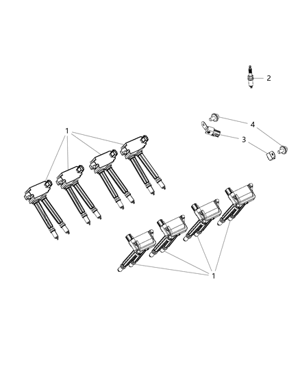 2015 Ram 4500 Ignition, Spark Plugs, Coils, And Capacitors Diagram