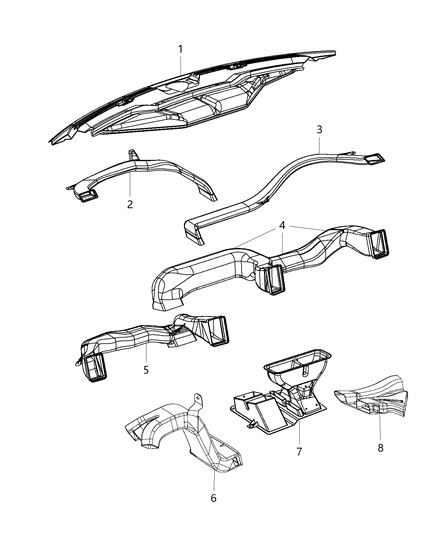 2017 Ram 1500 Ducts Front Diagram