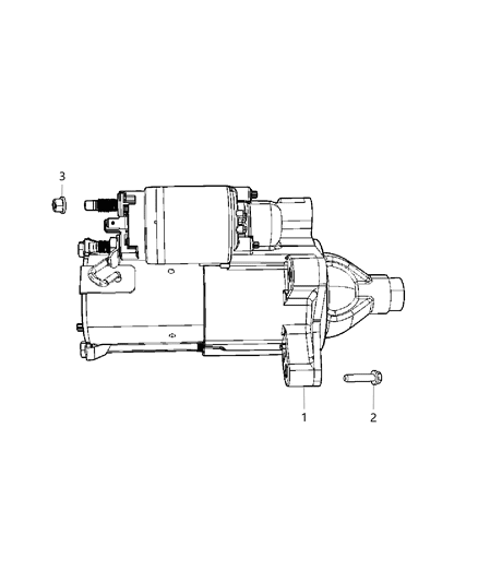 2017 Jeep Wrangler Starter & Related Parts Diagram 3