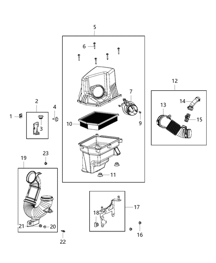 2016 Jeep Cherokee Air Cleaner Diagram 1