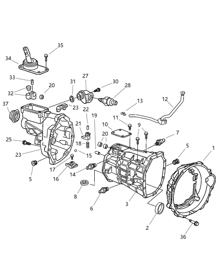 2004 Dodge Viper Case & Extension Diagram