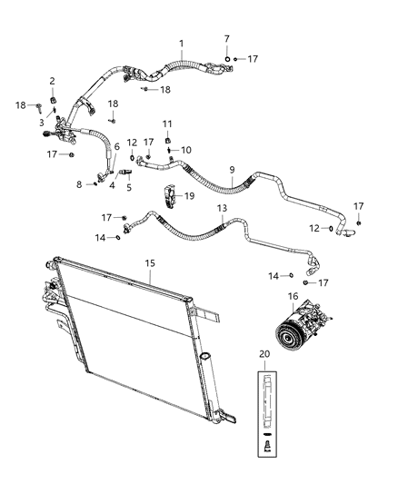 2020 Ram 1500 New Style A/C Plumbing Diagram 3
