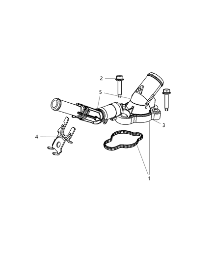 2008 Chrysler Pacifica Thermostat & Related Parts Diagram 2