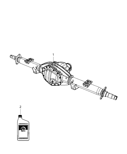 2011 Ram 3500 Axle-Service Rear Diagram for 68053697AB