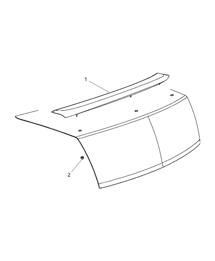 2014 Chrysler 300 Spoiler-Rear Diagram for 1MA41RXFAC