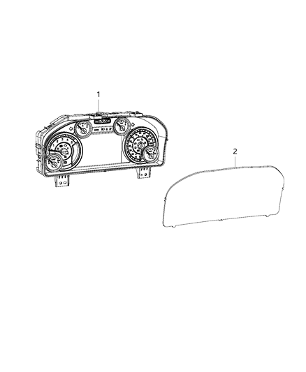 2018 Ram 2500 Instrument Panel Diagram for 68340688AB