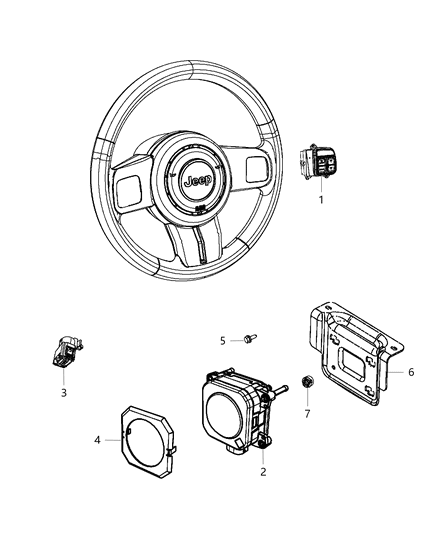 2014 Jeep Grand Cherokee Sensor-Adaptive Speed Control MODU Diagram for 68223771AH