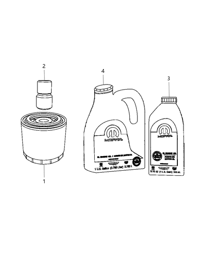 2009 Dodge Journey Engine Oil Filter , Filter Adapter And Engine Oil Diagram 2