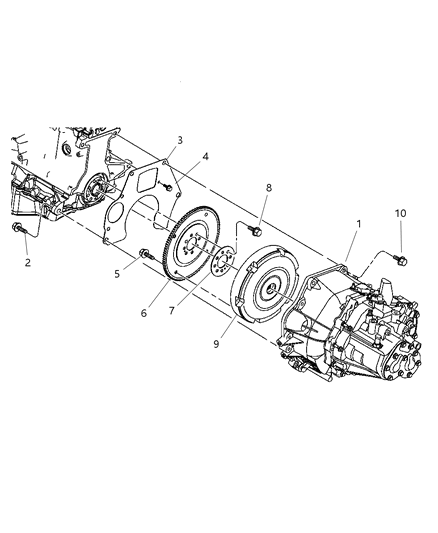 2007 Chrysler PT Cruiser Clutch-Modular Diagram for 5106023AA