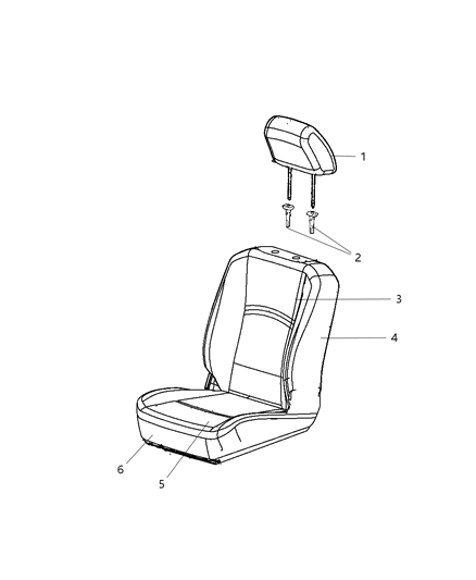 2012 Ram 1500 Front Seat - Split Diagram 2