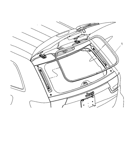 2013 Jeep Grand Cherokee Weatherstrips - Liftgate Diagram