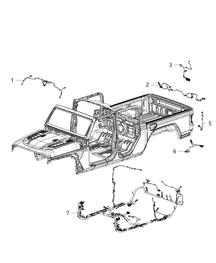 2020 Jeep Gladiator Wiring-Body Diagram for 68416878AC