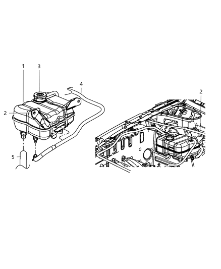 2010 Jeep Liberty Coolant Recovery Bottle Diagram 1