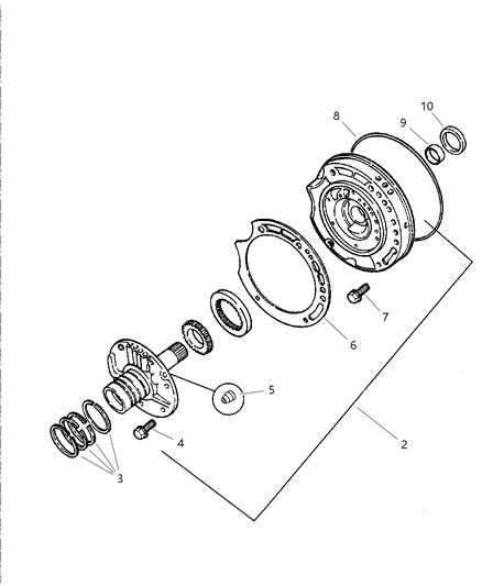 2003 Chrysler 300M Oil Pump & Reaction Shaft Diagram