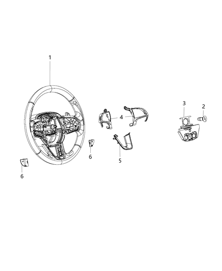 2017 Dodge Durango Steering Wheel Assembly Diagram 2