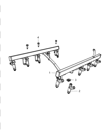 2009 Dodge Viper Fuel Rail & Related Diagram