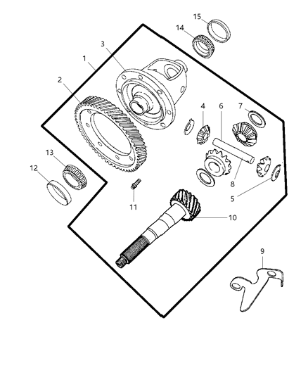 2004 Dodge Stratus Differential Diagram 1