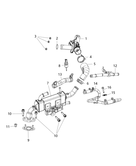 2019 Jeep Grand Cherokee Cooler-EGR Diagram for 5281409AG