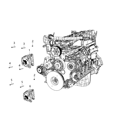 2020 Ram 3500 Generator/Alternator & Related Parts Diagram 6