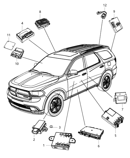 2016 Dodge Durango Receiver-Hub Diagram for 68211124AC