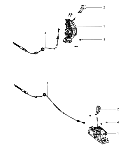 2010 Chrysler Town & Country Gearshift Controls Diagram 1