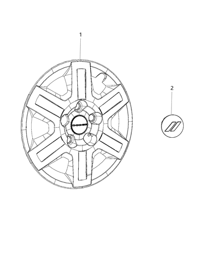 2020 Dodge Journey Wheel Covers & Center Caps Diagram