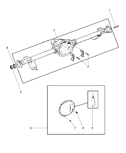 1997 Jeep Wrangler Housing - Rear Axle Diagram 2