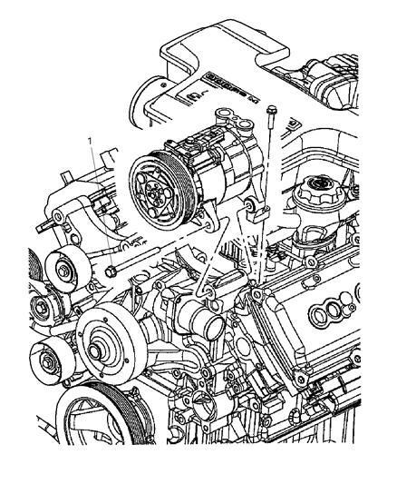 2005 Jeep Grand Cherokee Compressor, Mounting Diagram 2