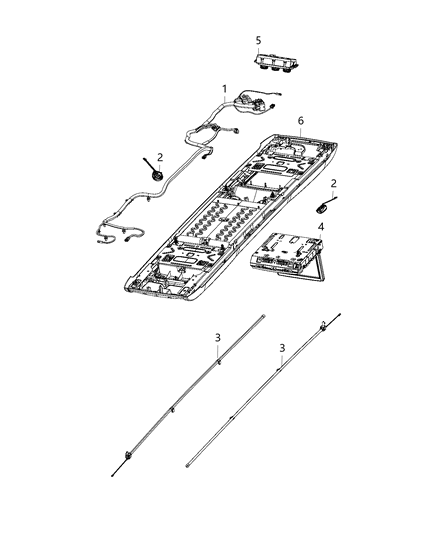 2019 Dodge Grand Caravan Wiring, Overhead Console Diagram