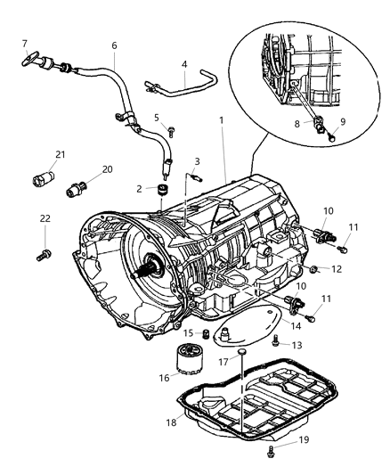 2007 Chrysler Aspen Case & Related Parts Diagram