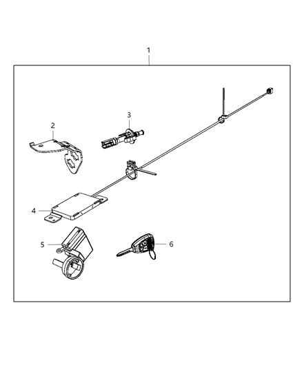 2012 Jeep Wrangler Blank With Transmitter Diagram for 68039414AA