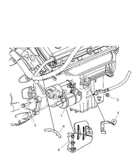 2009 Dodge Challenger Starter & Related Parts Diagram 2