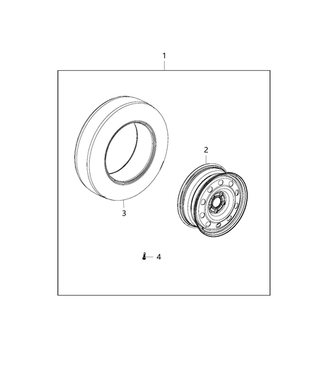 2016 Dodge Grand Caravan Emergency Kit, Spare Tire Diagram 2