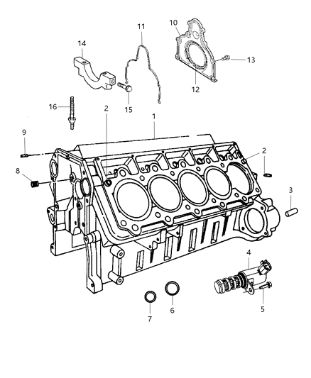 2008 Dodge Viper Seal-CRANKSHAFT Rear Oil Seal Diagram for 5038010AB