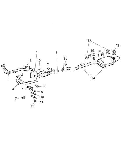 2008 Chrysler Crossfire Exhaust System Diagram