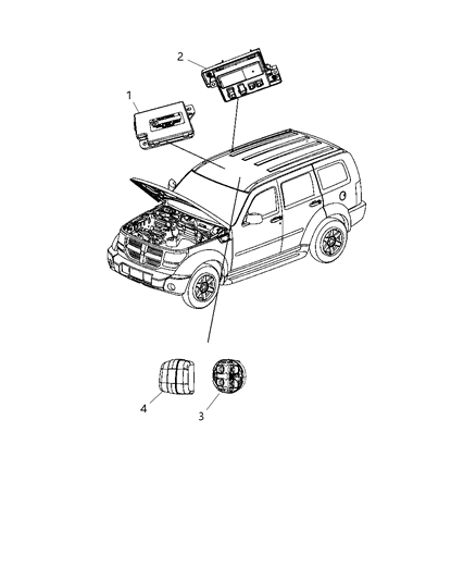 2008 Jeep Liberty Module-Full Open Roof Control Diagram for 68020277AE