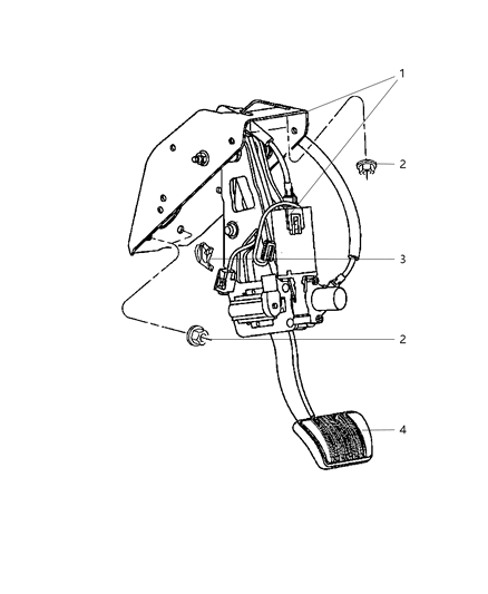 2008 Jeep Commander Brake Pedals Diagram