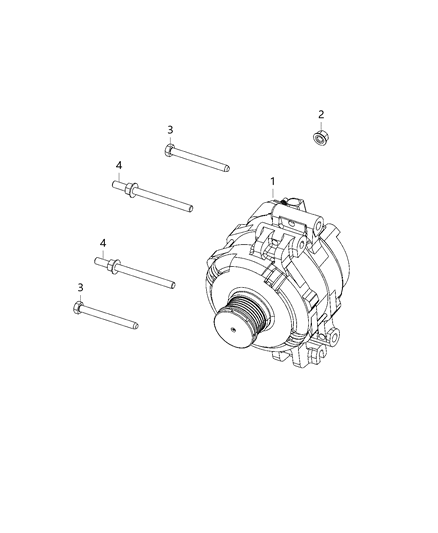 2021 Ram 1500 Generator/Alternator & Related Parts Diagram 2