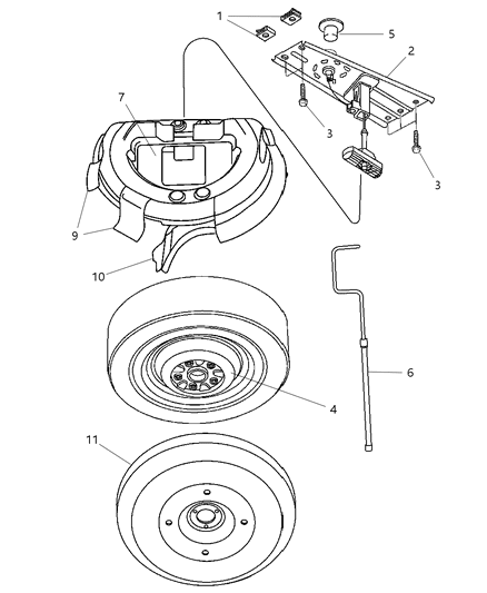 2005 Dodge Grand Caravan Winch Diagram for 5109430AD