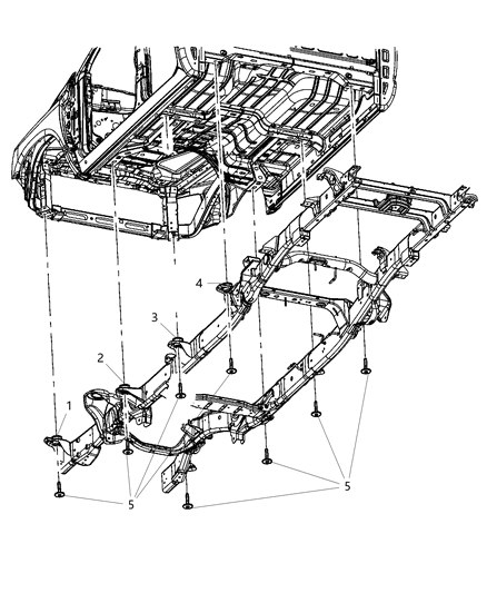 2016 Ram 2500 Body Hold Down Diagram 1