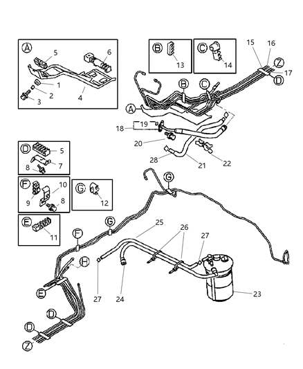 2001 Chrysler Sebring Fuel Line Diagram