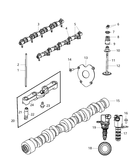 2009 Chrysler Aspen Camshaft & Valvetrain Diagram 4