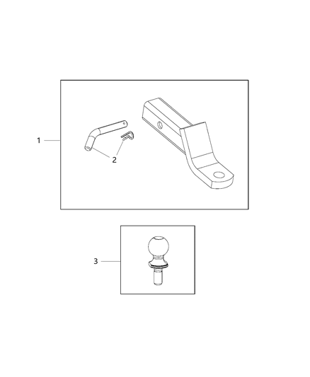 2001 Jeep Grand Cherokee Adapter Kit - Ball Mount Diagram