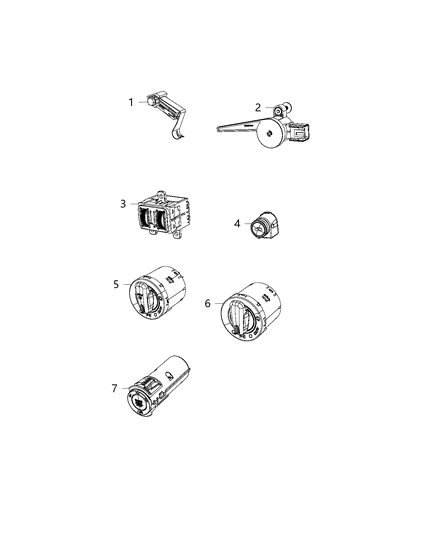 2020 Dodge Challenger Switches - Instrument Panel Diagram