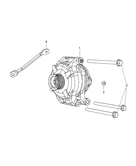 2013 Jeep Grand Cherokee Generator/Alternator & Related Parts Diagram 4