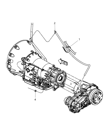 2008 Jeep Liberty Transfer Case Mounting & Venting Diagram 2