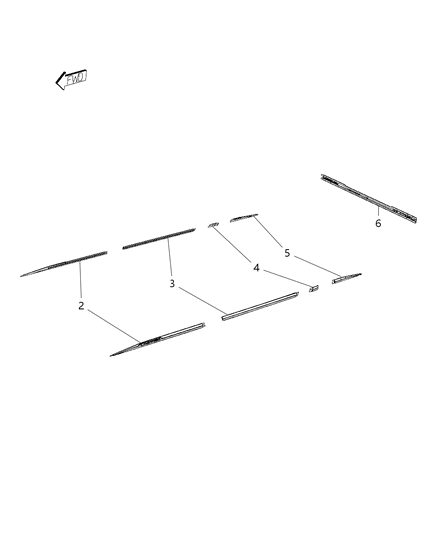 2016 Ram 1500 Molding-C Pillar Diagram for 68247513AB