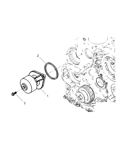 2014 Ram 2500 Water Pump & Related Parts Diagram 3