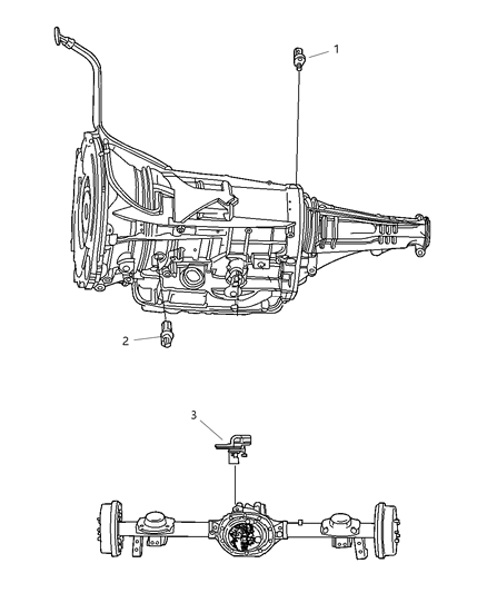 2008 Chrysler Aspen Sensors - Drivetrain Diagram